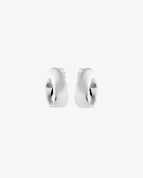 Aqua swirl small studs silver