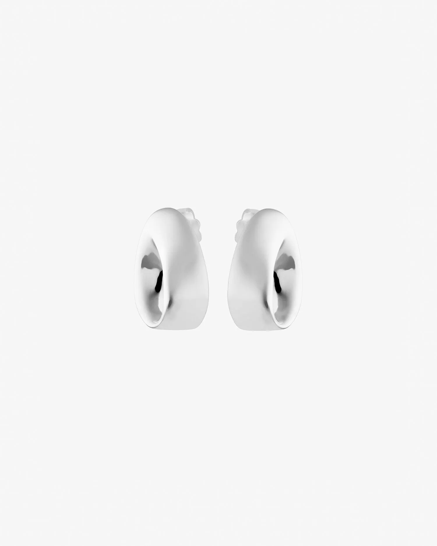Aqua swirl small studs silver