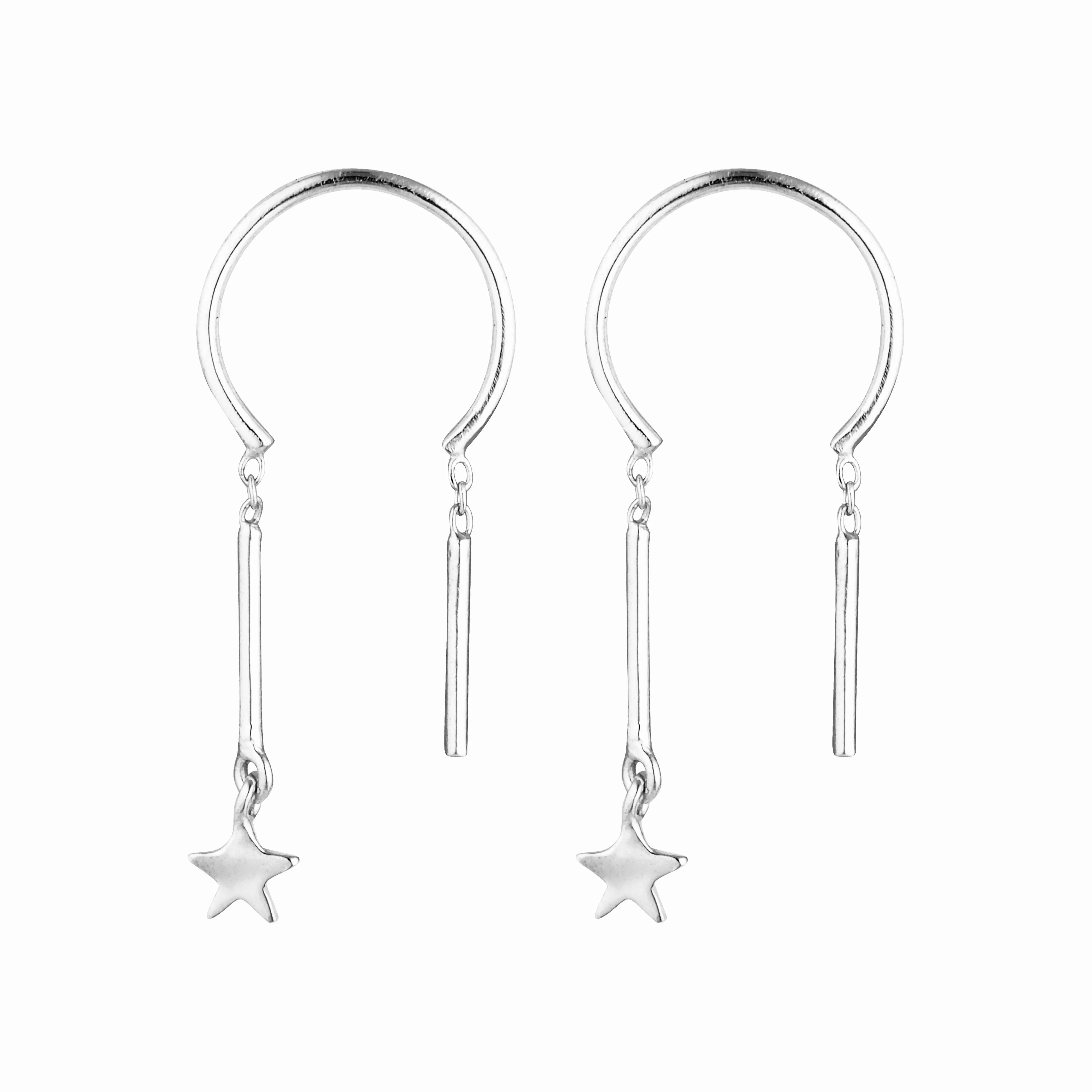 Baby Star Chime Earrings - Sterling silver