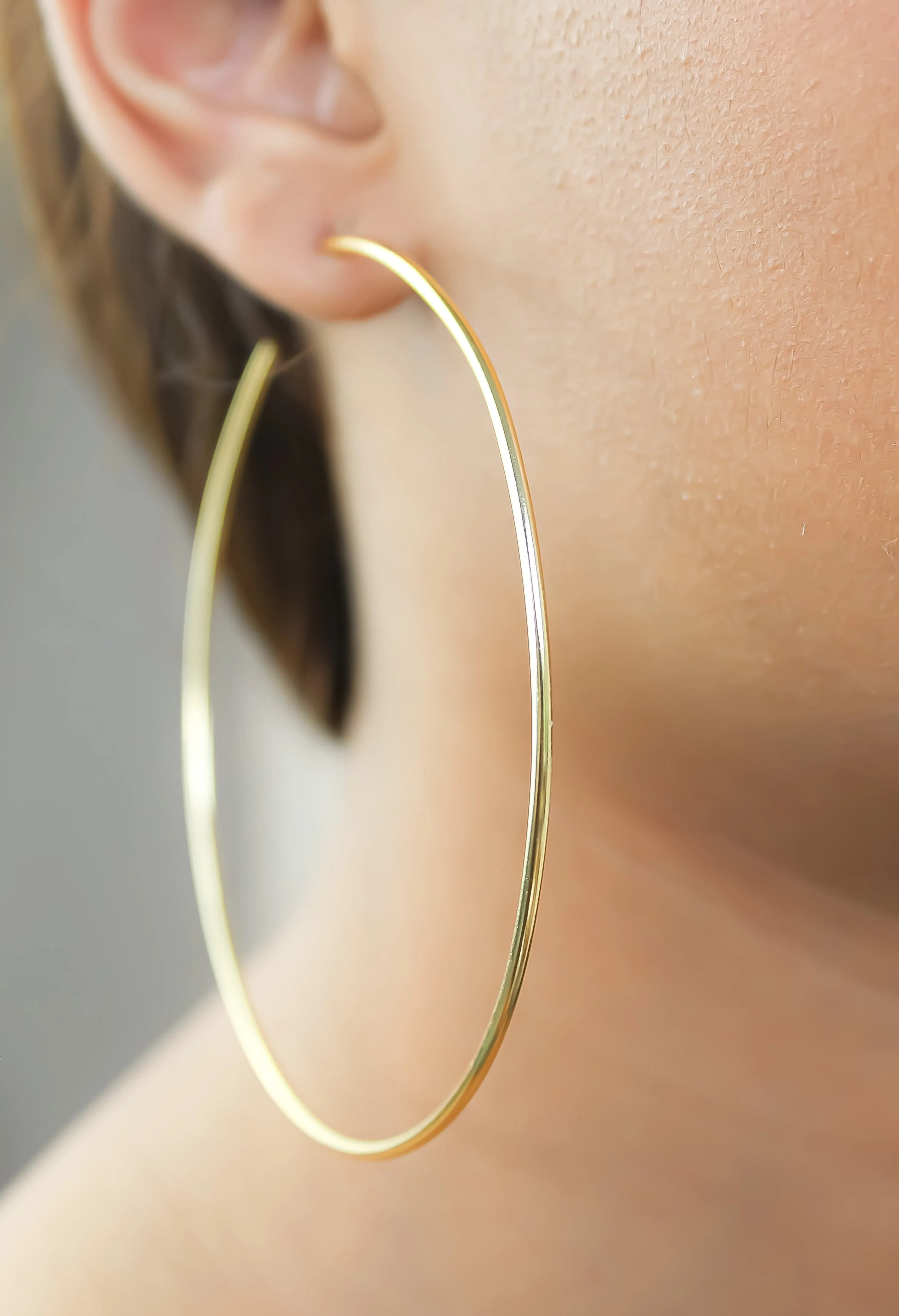 Bergamo Long Hoop Earrings