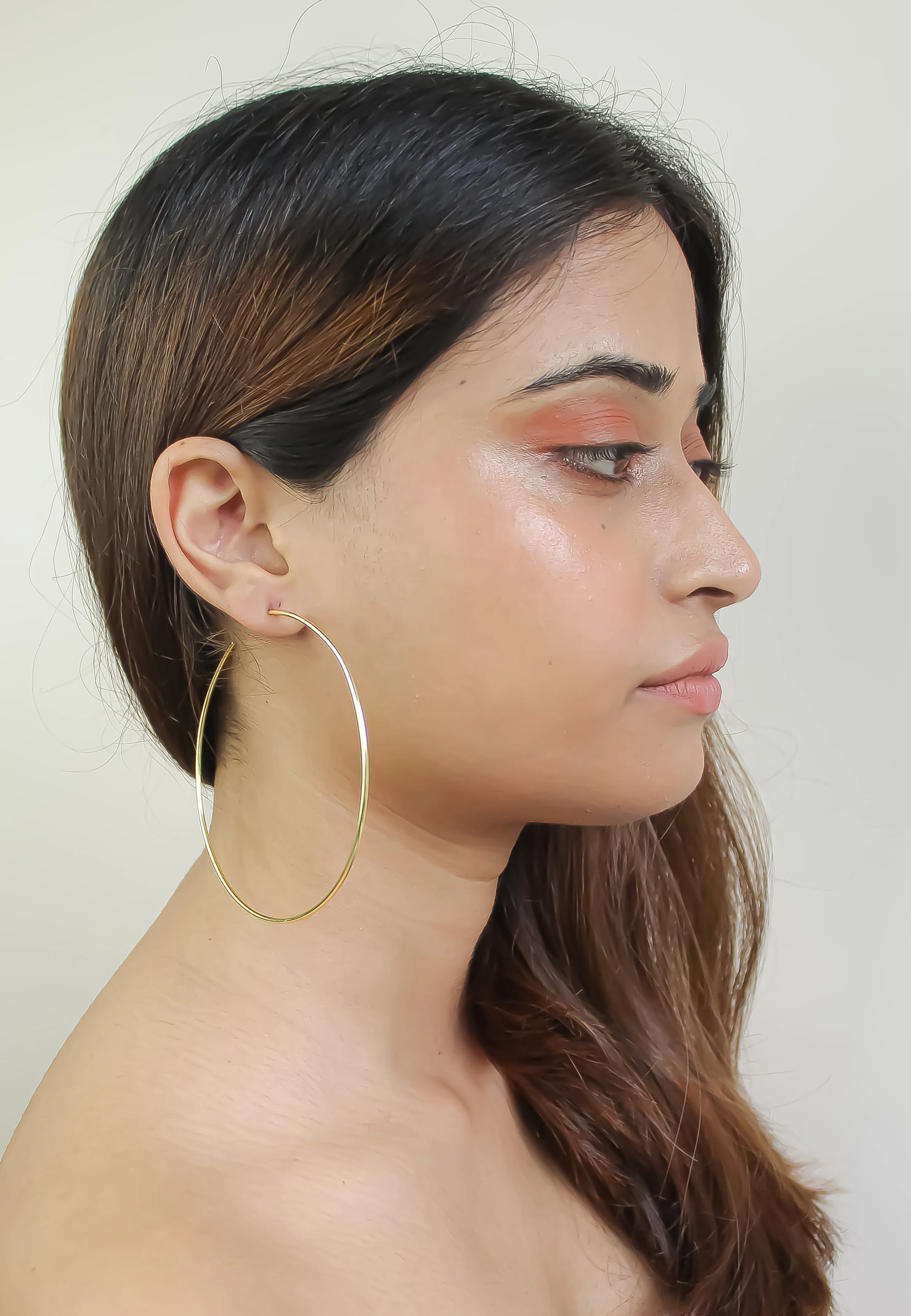 Bergamo Long Hoop Earrings