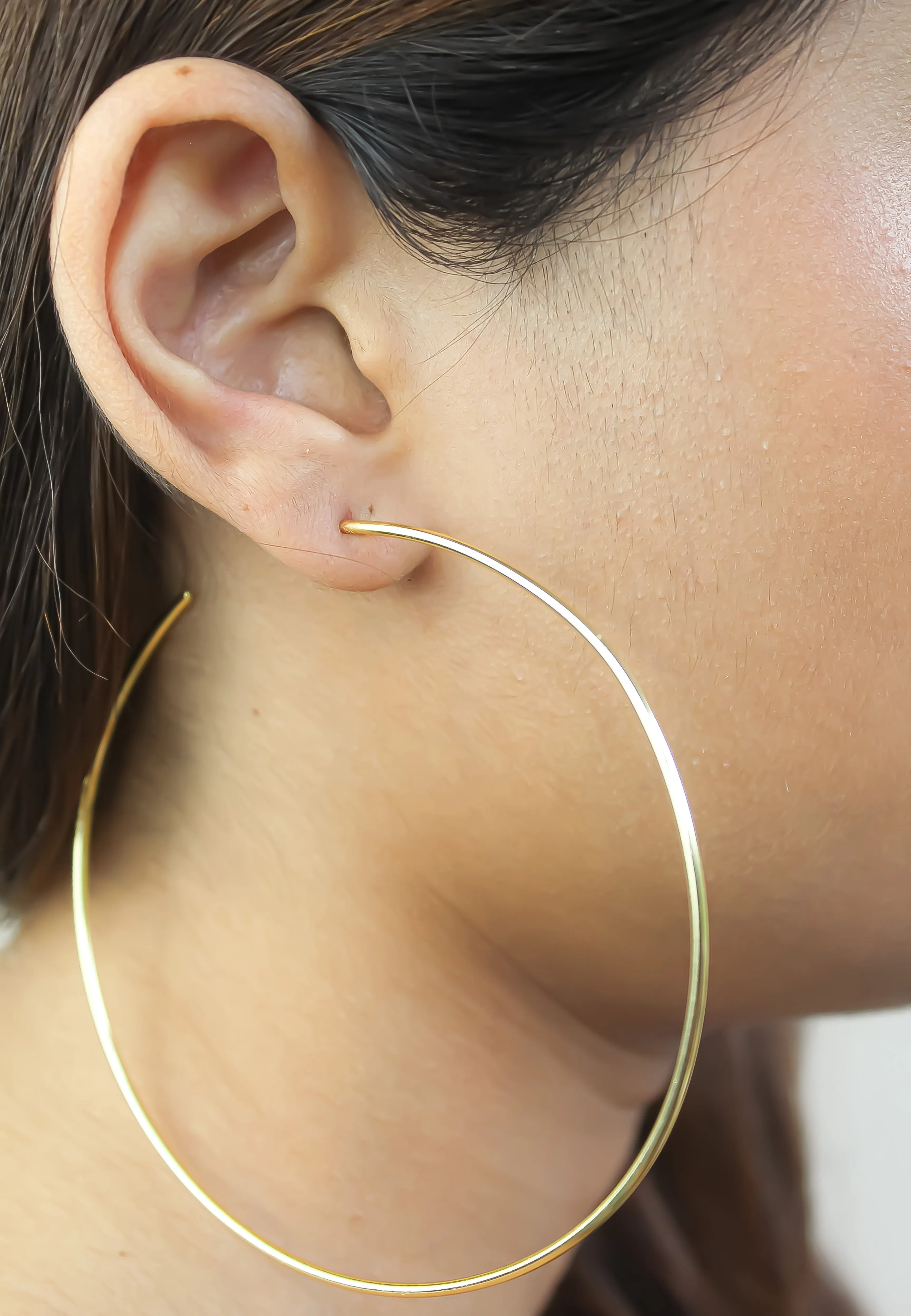 Bergamo Long Hoop Earrings