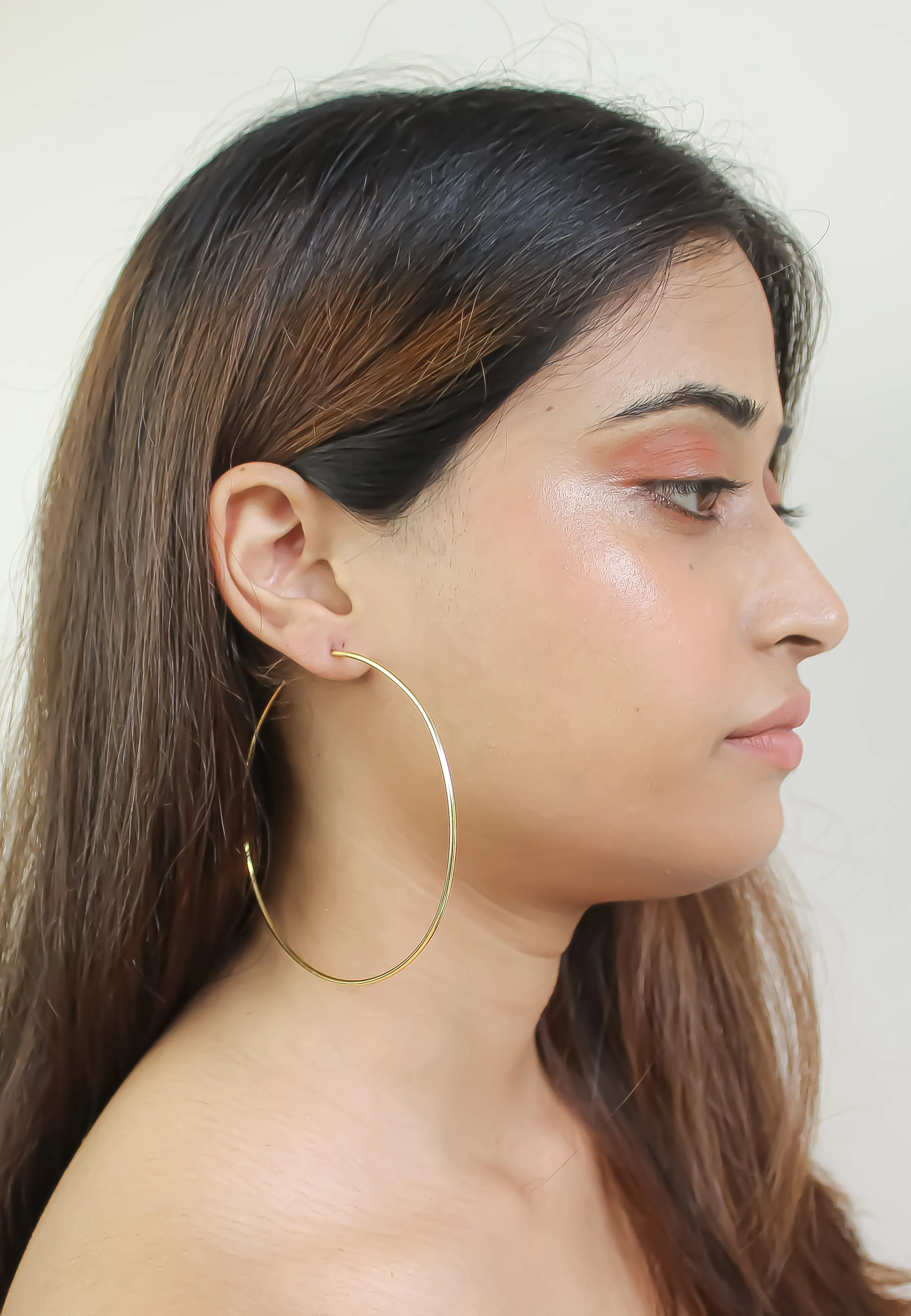 Bergamo Long Hoop Earrings