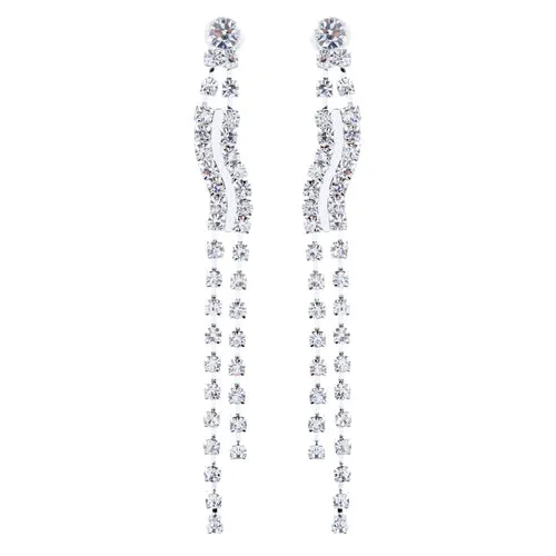 Bridal Wedding Jewelry Crystal Rhinestone Necklace Earrings Bracelet Set J716 SV