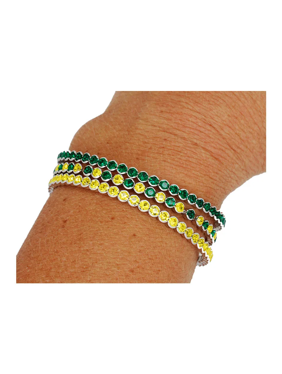 Deluxe Flex Bracelets - Green/Gold