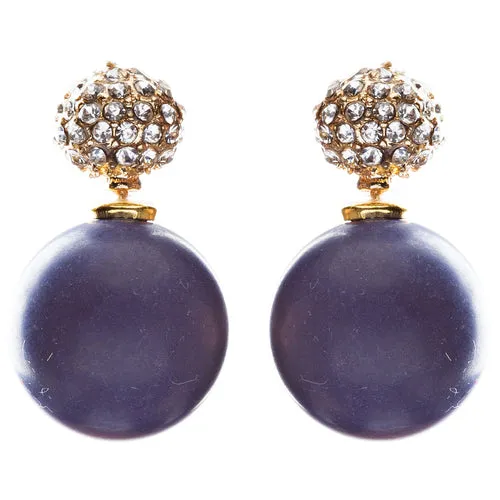 Elegance Fashion Crystal Rhinestone High Quality Stone Dangle Earrings E826 VIO