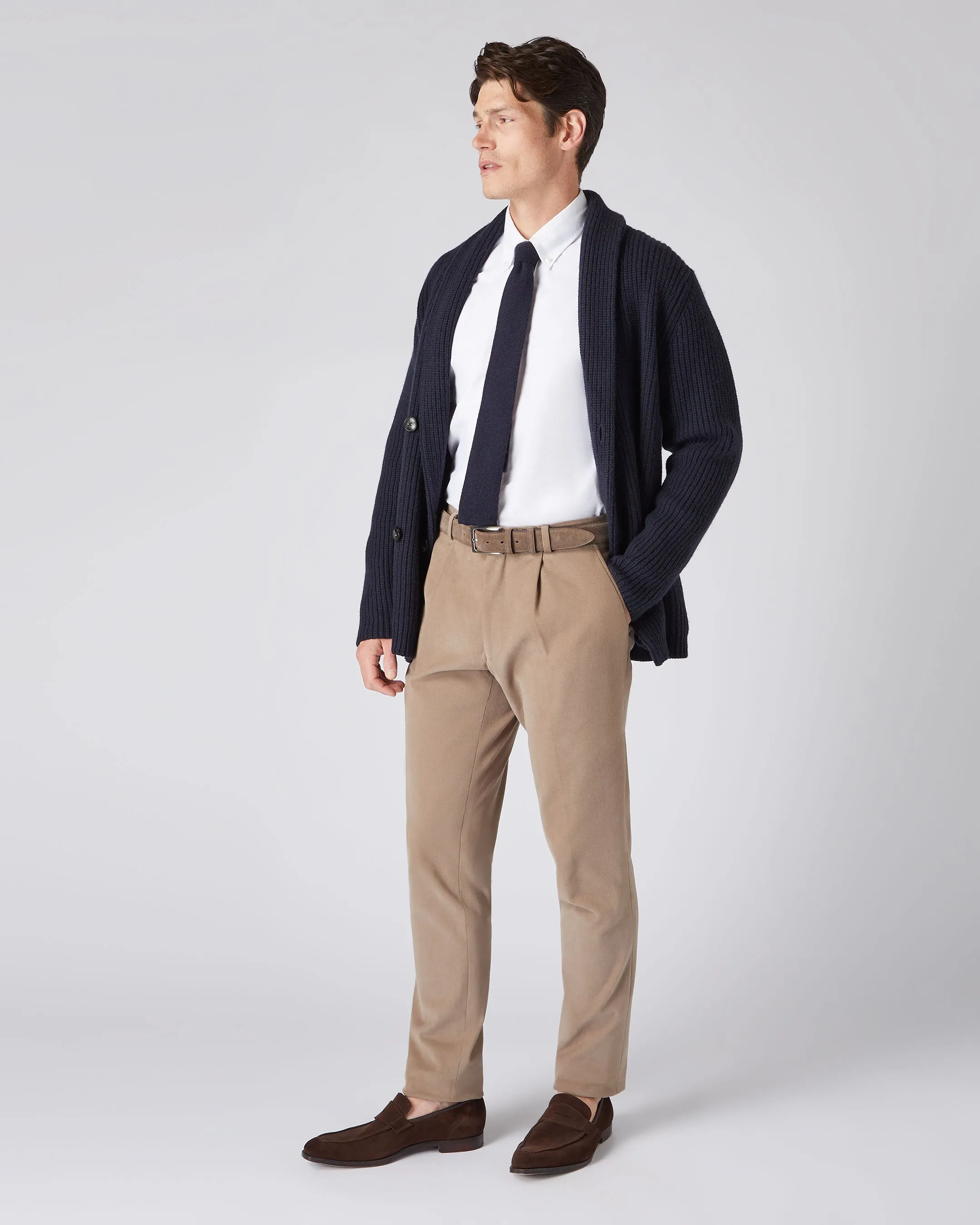 Men's Suede Belt Brown