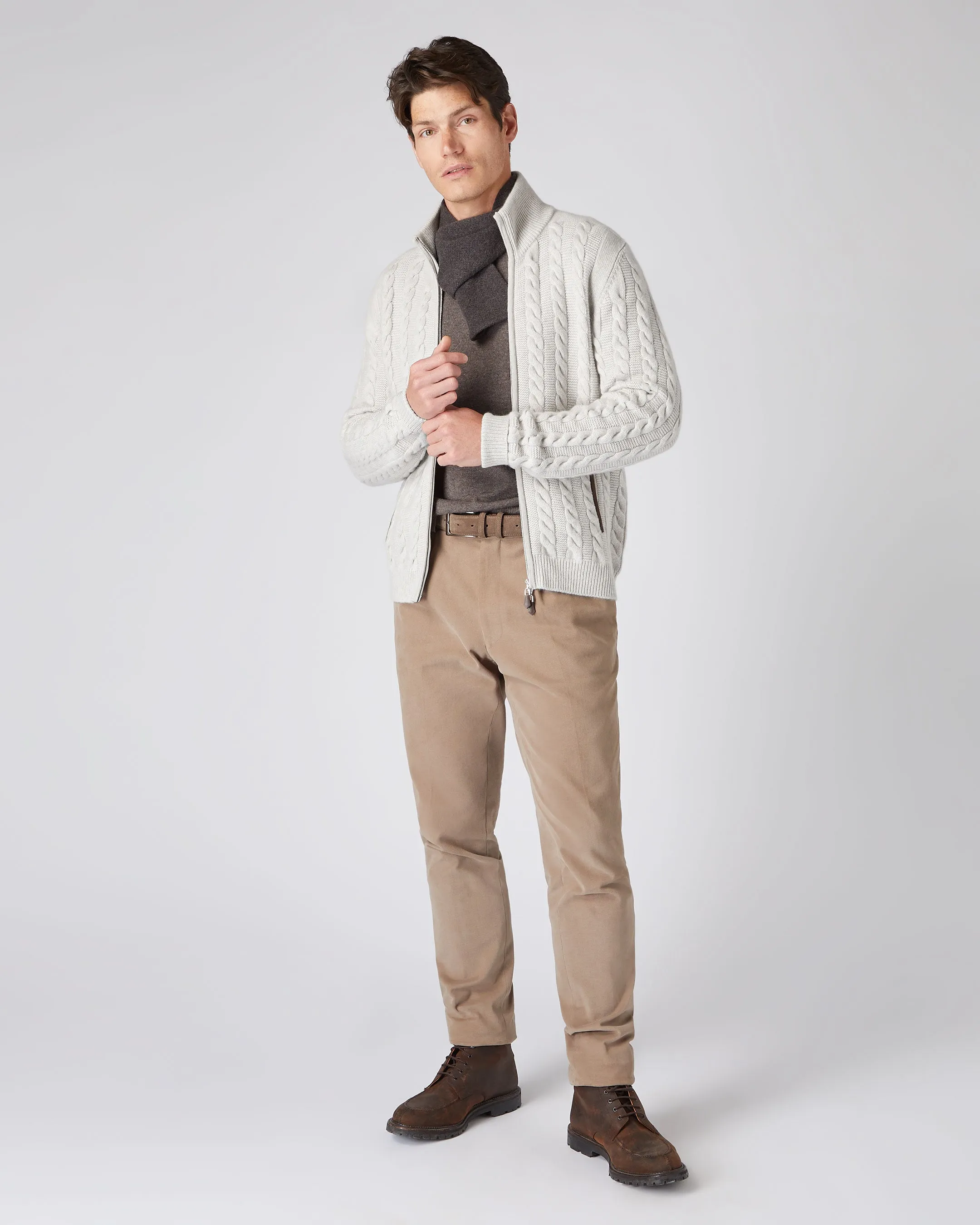 Men's Suede Belt Brown