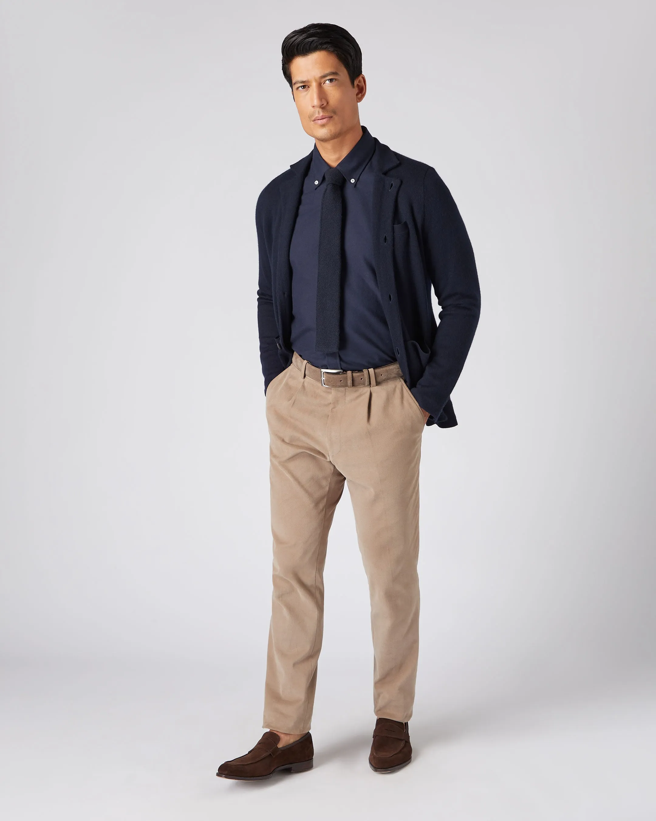 Men's Suede Belt Brown