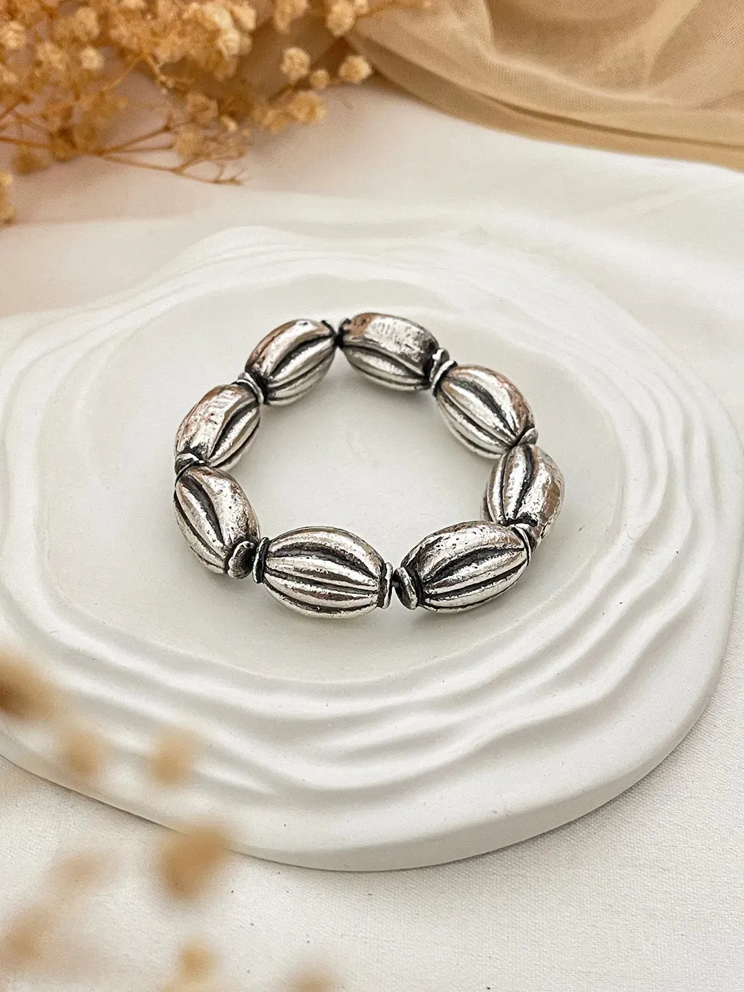 Oval Bead Statement Bracelet