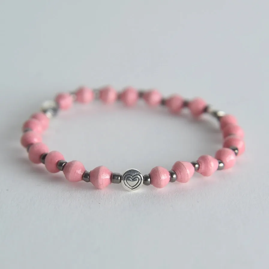 Paper Bead Love Bracelets