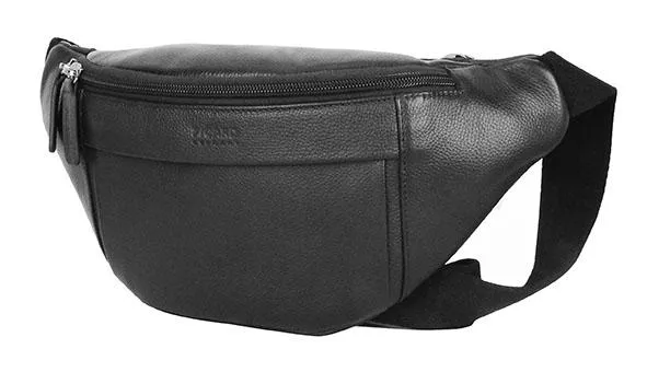 Picard Mobile Men's Leather Waist Pouch (Black)