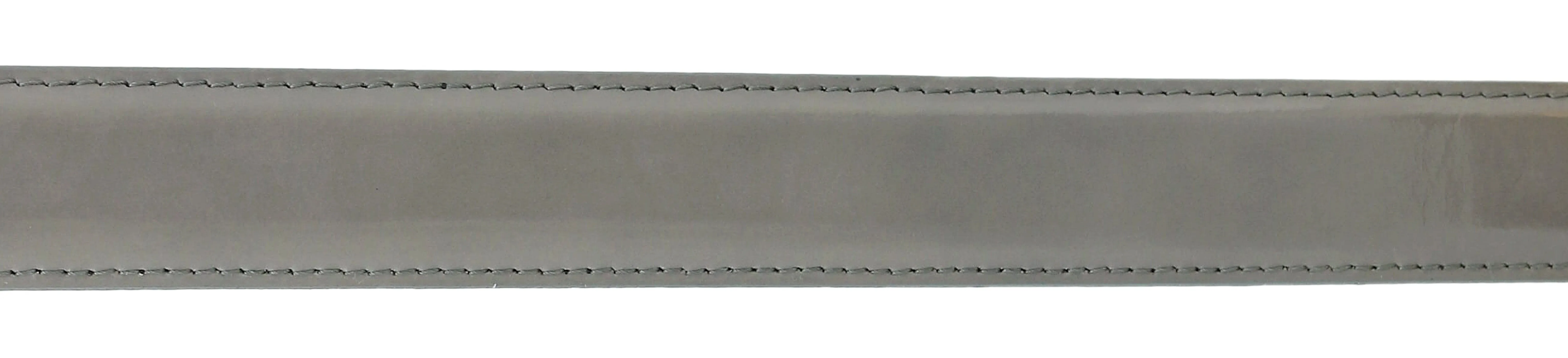 Pierre Cardin Shiny Grey Classic Silver D-Ring Adjustable Belt Adjustable Mens Belt-
