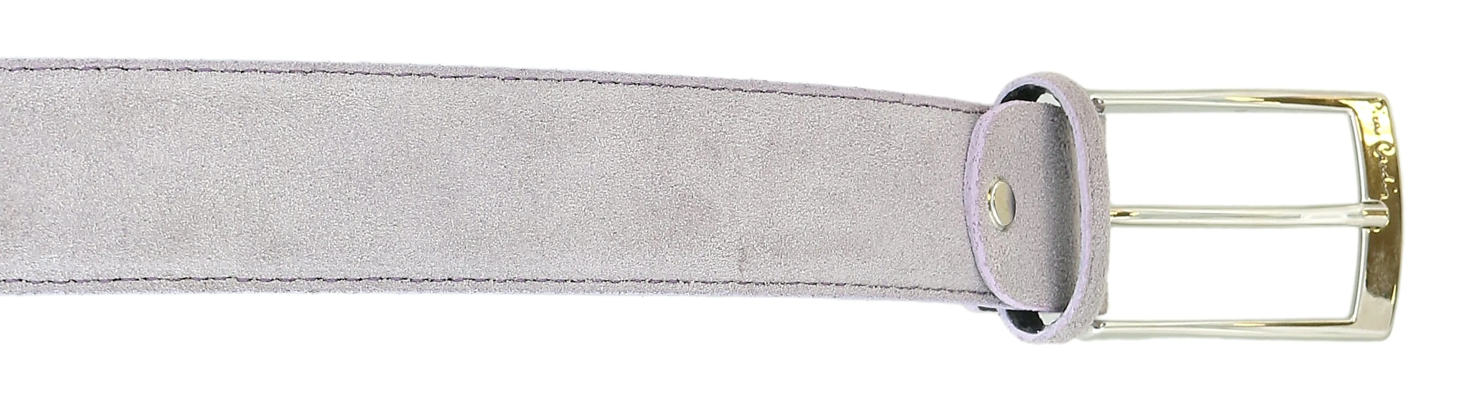 Pierre Cardin Suede Lilac Classic Silver D-Ring Adjustable Belt Adjustable Mens Belt-