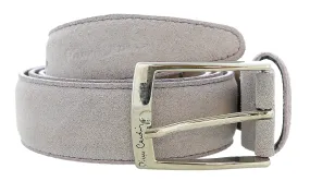 Pierre Cardin Suede Lilac Classic Silver D-Ring Adjustable Belt Adjustable Mens Belt-