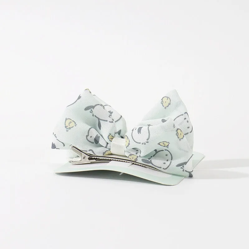 Sanrio 2pcs Set Bow Decor Chiffon Alligator Hair Clips