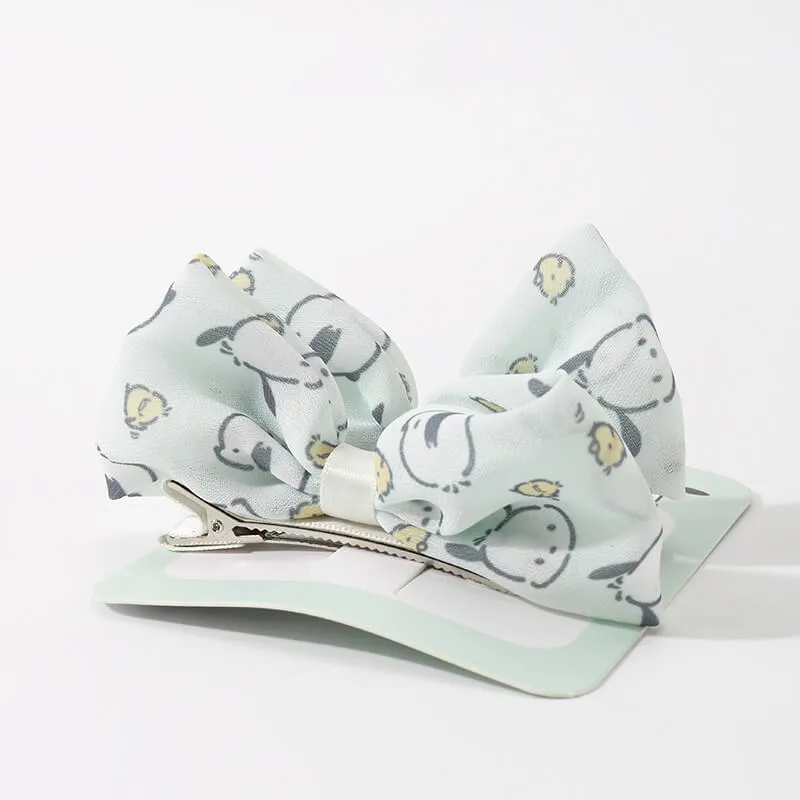Sanrio 2pcs Set Bow Decor Chiffon Alligator Hair Clips